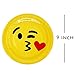 Popculta 9 Inch Large Emoji Paper Party Plates Assorted Emoticons (Pack of 30)