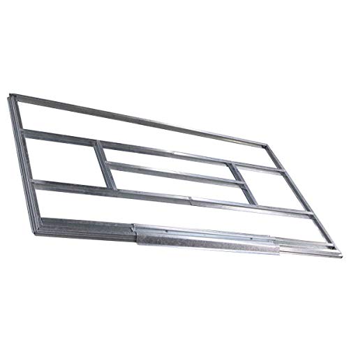 Costway Abri de Jardin en Métal Cabane à Outil Rangement avec Porte Coulissante 277 X 191 X 192CM Gris