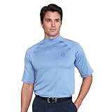 Monterey Club Mens Dry Swing Drizzle Texture Mock Shirt #1169