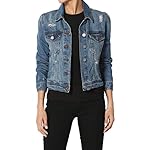 Women’s Juniors Vintage Distressed  Slim Fit Cropped Denim Jacket www.denim.fit