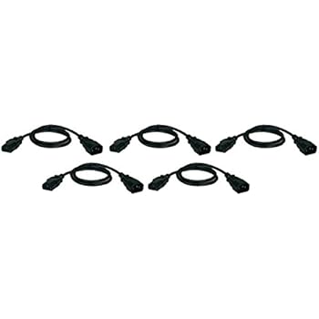 Tripp Lite 5-Pack of 2-ft. Standard Computer Power Extension Cords 10A, 18AWG (IEC-320-C14 to IEC-320-C13)(P004-002-5)