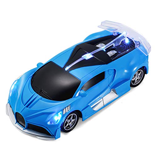 haomsj Remote Control Cars for Boys Age 3 5 12 Toy Cars Fast Racing RC Car Bugatti with LED Lights and Music