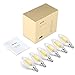Albrillo E12 LED Candelabra Bulb 4W, 40 Watt Ceiling Fan Light Bulbs Equivalent, 2700K Warm White, Torpedo Shape, 6 Pack
