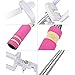 Selfie Stick , Deforst Self-portrait Monopod Extendable Selfie Stick with Adjustable Phone Holder for Iphone , Android, Samsung, and Other Devices up to 3.25 Inches in Width (pink (with earplug))