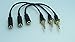 3 GenTech Generic Replacement Headphone Wires With 3 Black Cover / Screws for Iphone 4 / 4S LifeProof Cases