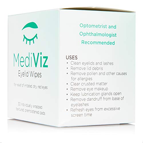 MediViz Eyelid Wipes Exfoliating, Hypoallergenic Eyelid Scrubs for