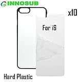 10 x Apple iPhone 6-Plastic-black - blank dye case + inserts for dye Sublimation phone cover / blank Printable case, Made by INNOSUB™ USA