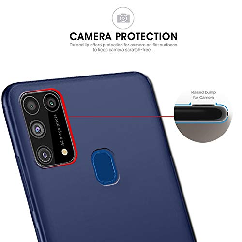 TheGiftKart Protective Sleek Samsung Galaxy M31 Back Cover Case | Soft Silicon Rubberised Matte Cover | Camera Protectio