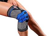 Old Bones Therapy Compression Knee Sleeve Support - Knee Brace for Sports, Running, Arthritis, ACL, MCL, Meniscus Tear, Joint Pain Relief and Injury Recovery (S, Black/Blue)