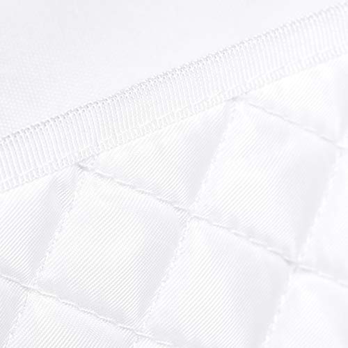 Sewing Machine Cover with 3 Convenient Pockets - Protective Quilted Dust Cover Pro - Universal for Most Standard Singer & Brother Machines | Rodi's (White)