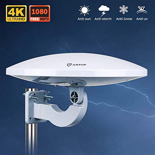 ANTOP New Generation UFO Outdoor TV Antenna 360 Omnidirectional Reception,Exclusive Smartpass Amplifier and Build in 4G LTE Filter, Fit Indoor/Outdoor/RV/Attic Use 65 Miles(Certified Refurbished) - Thumbnail 7