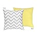 Yellow and Gray Zig Zag Decorative Accent Throw Pillow by Sweet Jojo Designs