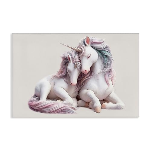 Stupell Industries Hugging Unicorn Pair Canvas Wall Art Design by Annalisa Late…