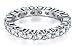 BORUO 2MM 925 Sterling Silver Ring, Cubic Zirconia CZ Wedding Band Stackable Ring Size 4-12