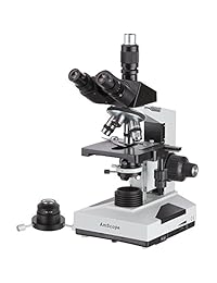 AmScope t490b dk trinocular microscopio compuesto, WF10 x y ocular WF20 X, 40 x  2000 X Ampliación, brightfield Darkfield, iluminación halógena, Abbe Condensador, de doble capa mecánico etapa, Sliding cabeza, Alta Resolución óptica