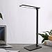 MoKo Dimmable LED Desk Lamp, 8W Touch-Sensitive Control Eye-Caring Working / Reading Table Lamp, Continuously Dimmable Brightness & Color Temperature, 1-Hour Auto Timer, Adjustable Arm & Head - BLACK