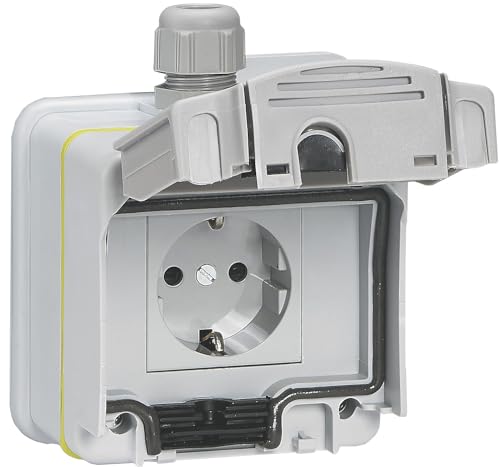Legrand socket for electric cars, Green Up, Mode 1 & 2 compatible, 1 phase, 16A, 3.7kW, charging system for electric cars