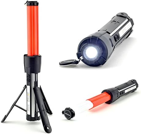 Softech All-in-One LED Flashlight and Safety Beacon / Baton - Emergency Hazard Lights, Lantern, Strobe, Flare & Torch for Cars, Camping, Homes & More!