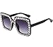 MEETSUN Elton Square Rhinestone Sunglasses | Oversized Bling sunglasses for Women with Diamond Bedazzled Frames | 70s Retro Style Beach Vacations & Disco Outfit-Grey Gradient Lens sunglasses