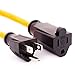 Otimo 100 Ft 14/3 SJTW Yellow, Outdoor Extension Cord - 3 Prong Ground Plug, 13A 1625W, Water & Weather Resistant, Flame Retardant