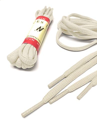 THREE PAIR PACK Durable Oval Athletic Shoelaces (6.5mm Diameter) by NivZiv