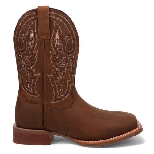 Dan Post Boots Mens Brigston Embroidered Square Toe Casual Boots Mid Calf - Bro…