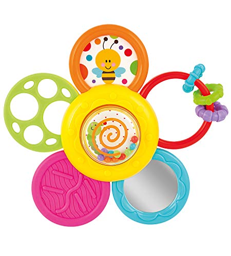 KiddoLab Infant Spin, Rattle and Teether Toy. Baby Multi-use Toy for Better Relaxation and Sleep. Essentials Activity Toy for Babies and Toddlers, Develops Fine Motor Skills. Age: 6 Months Old and Up