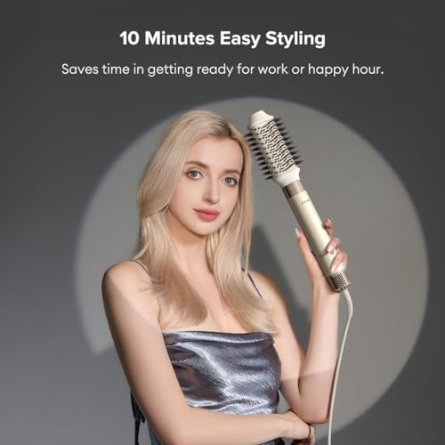 Airbot Hyperstyler &Dryer Hair Straightening Set with Styler and Wrap, Professional Hair Tools for Curly Hair, Gold.