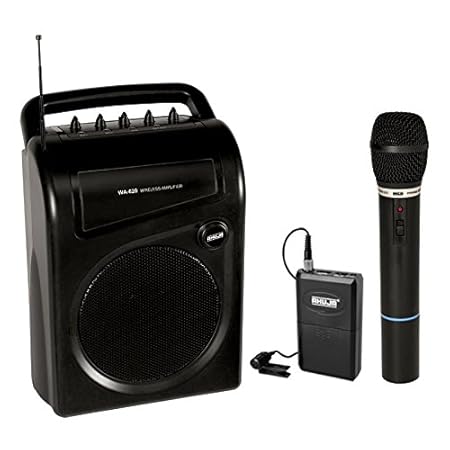 ahuja portable wa320 speaker cum amplifier with 1 cordless mic