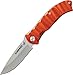 Schrade SCH221OR Liner Lock Folding Knife Drop Point Blade Orange Aluminum Handle