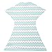 SleepingBaby Poly Zipadee-Zip Swaddle Transition Baby Swaddle Blanket with Zipper, Cozy Baby Sleep Sack Wrap (Medium 6-12 Months | 18-26 lbs, 29-33 inches | Chevron Mint)