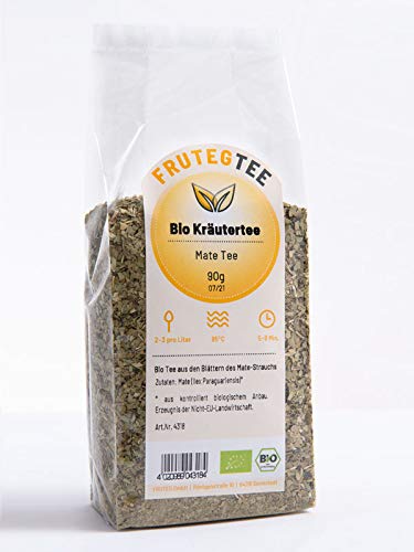 teeverliebt - Bio Mate Tee 90 g I Bio Matetee aus kontrolliert biologischem Anbau I belebend-frische Teemischung I…