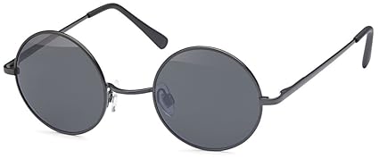 Balinco Sonnenbrille mit runden Gläsern und schmalem Metall Gestell, Bügel mit Federscharnier
