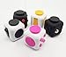 Capsloc Fidget Cube - Fidget Dice Toy Relieves Stress and Anxiety for Children and Adults Anxiety Attention Click Toy - All Black Rubber Matt Finish