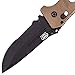 Benchmade Folding Knife, Drop Point, 3-13/16 in, Sand