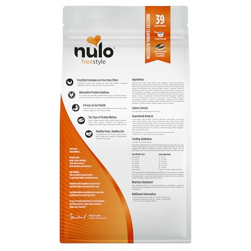 NULO FREESTYLE ADULT TRIM DRY DOG FOOD – HIGH PROTEIN GRAIN FREE DOG FOOD FOR HEALTHY WEIGHT MANAGEMENT, NATURAL KIBBLE WITH PROBIOTICS, L-CARNITINE AND FIBER FOR SMALL, MEDIUM, LARGE BREEDS, 6LB BAG