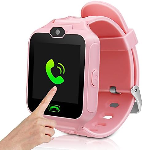 Kids Smart Cell Phone Watch,Smart Watch Phone for Boys Girls with SIM and SD Slot,Unlocked Waterproof SOS Phone Watch with Camera Games Touchscreen Children Cell Watch Holiday Birthday Gifts(Pink)