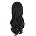 PanDaDa Womens Girls Romantic 3/4 Full Hair Long Wavy Curly Half Wig Black