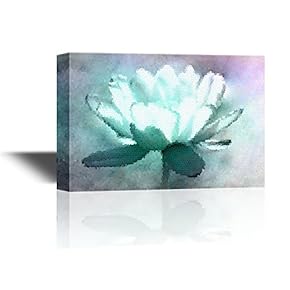 Canvas Wall Art - Closeup of a Flower Petal on Abstract Background - Gallery Wrap Modern Home Art | Ready to Hang - 12x18 inches