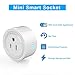 Smart Plug, Tocode Wireless Outlet WiFi Plug ,Wi-Fi Mini Smart Plug Socket Outlet Works with Amazon Alexa &Google Home, Remote Control Your Devices from Anywhere,Timing Function
