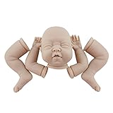 Makaor Lifelike Realistic Baby Doll,Alive Real Surprises Baby Doll for Kids Gift,Solid Soft Silicone Handmade Kit DIY Kits for Reborn Baby Lifelike Doll