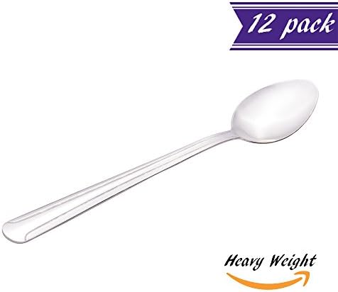 1 Dozen Michigan Iced Tea Spoon with Long Handle 18\0 Stainless Steel Restaurant &amp; Kitchen Silverware Flatware, Home &amp; Catering Flatware, Serving Spoons, Tall Drink Spoons, Heavy Weight