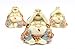 We pay your sales tax 3 Feng Shui Buddha Monks Figurines Statues Home Decor Statue Gift/Birthday Gift/House Warming Gift (3 Happy Buddha)