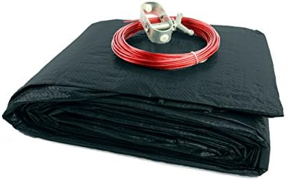 Micro Mesh Black Winter Cover with 3-Foot Overlap for 18-Foot-by-38-Foot Oval Above-Ground Swimming Pools
