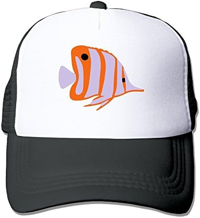 MVIKI Unisex Cute Fish Golfer Cap Black