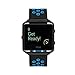 Fitbit Blaze Bands, top4cus Sport Silicone Replacement Fitness Smart Watch Band with Frame for Fitbit Blaze Women Men (Black & Blue, Large)