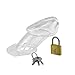 Chastity Device for Men, Chastity Cages, Cock Cage with Chastity Lock and Key, Transparent, 6000S