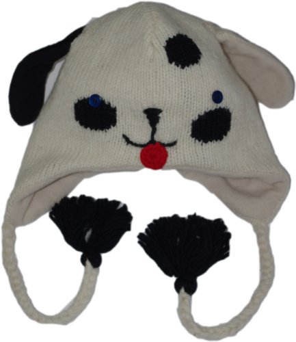 Chaos Brothers Big Girls' Wool Nepalese Hand Knitted Animal Hat Regular Size Puppy Dog