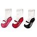 3 Pair LOCOMO Baby Girl Ballet Shoe Print Anti Slip Skid Socks Age 1-3 FBA034pc3