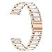 TRUMiRR Band for Samsung Galaxy Watch 42mm / Active 2 40mm 44mm Women, 20mm Stainless Steel & Resin Watchband Rose Gold Strap for Garmin Vivoactive 3 / Venu